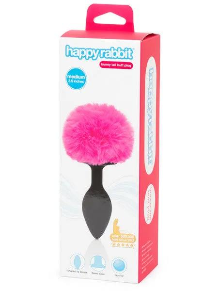 Happy Rabbit Non Vibrating Butt Plug Medium BlackPink Lovehoney Anal