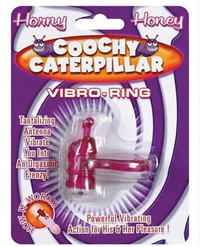 Horny Honey Vibro Ring Coochy Caterpillar Magenta Hott Products Male Sex Toys Horny Honey Vibro Ring Coochy Caterpillar Magenta Hott Products Male Sex Toys