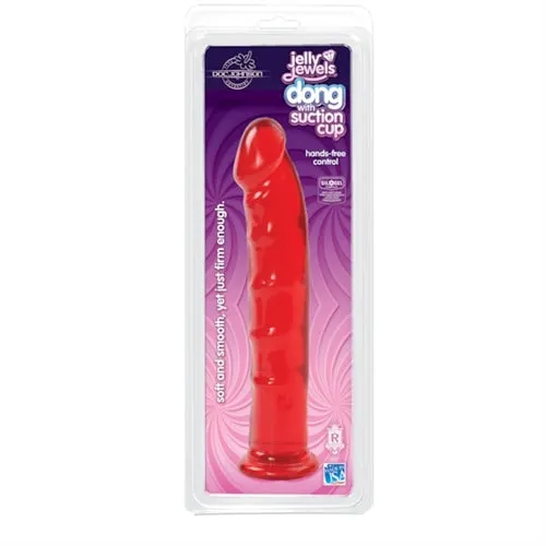 Jelly Jewels Dong With Suction Cup Red Doc Johnson Dildos