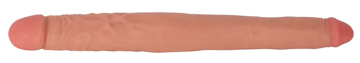 Jock 16 Inch Tapered Double Dong Vanilla Curve Toys Dildos