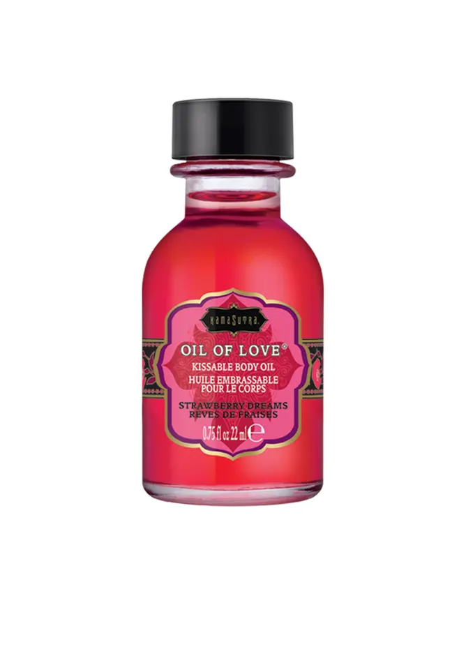 Kama Sutra Vibrators Oil of Love Strawberry Dreams 075 Fl Oz 22 ml