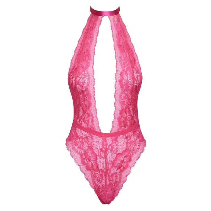 Kissable Halterneck Lace Body Pink Kissable Vibrators