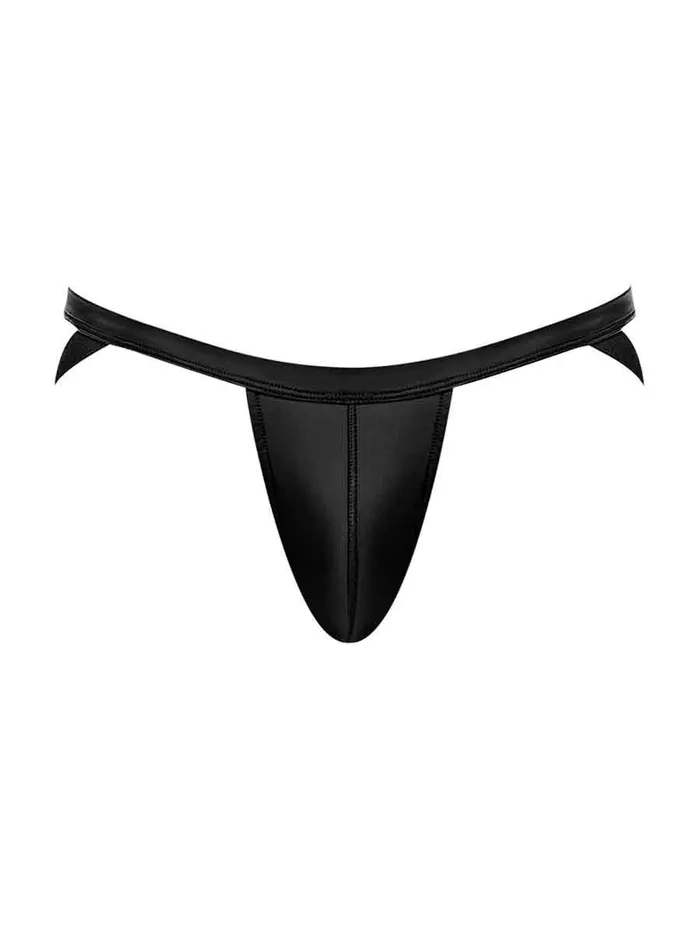 Male Power Male Sex Toys Cage Matte Strappy Ring Jock S M Black