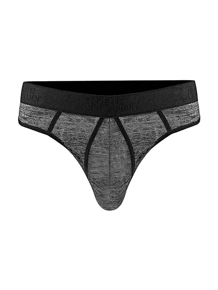 Male Power Peak Performance Sport Thong L XL Black and Grey Anal