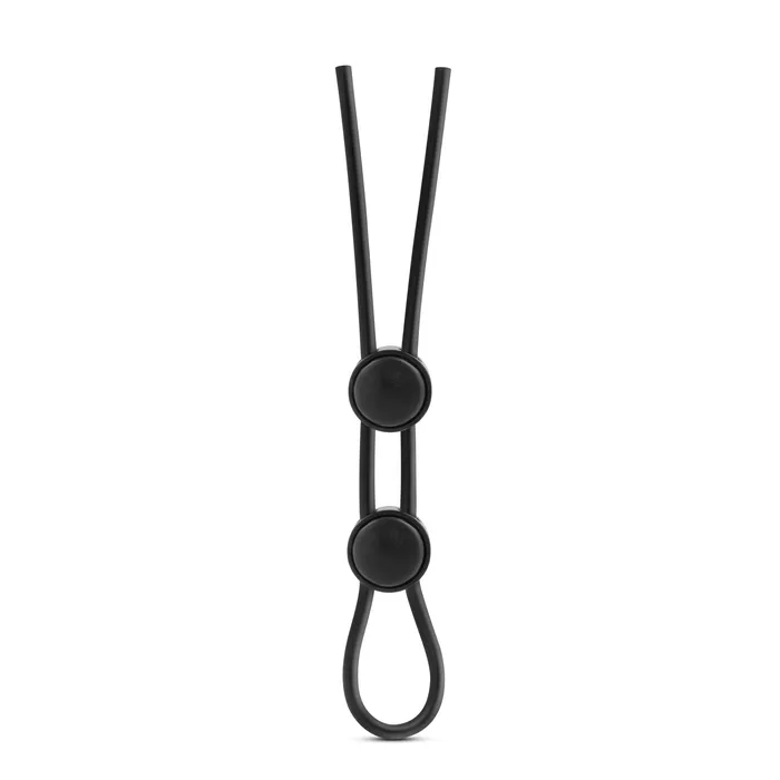 Male Sex Toys Blush Stay Hard Silicone Double Loop Cock Ring Black
