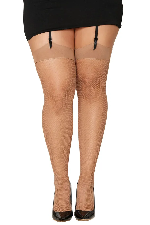 Male Sex Toys Dreamgirl Fishnet Thigh High Queen Size Nude