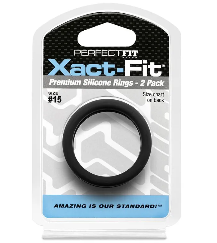 Male Sex Toys XactFit Ring 2Pack 15 Perfect Fit