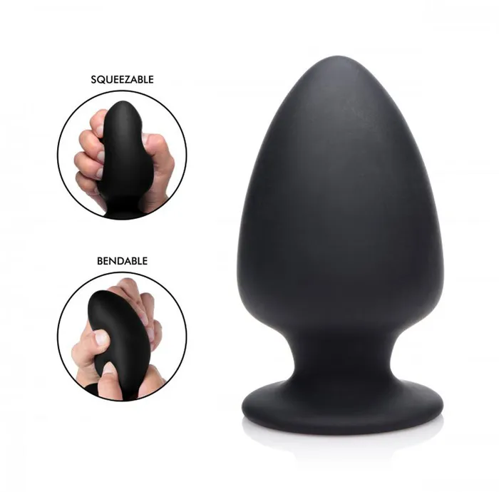 Male Sex Toys XR Brands Squeeze It Squeezable Silicone Anal Plug Medium