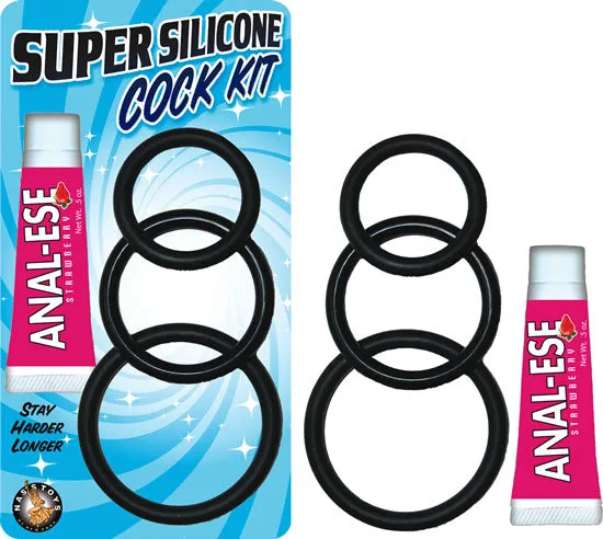 Nasstoys Anal Super Silicone Cock Kit Black