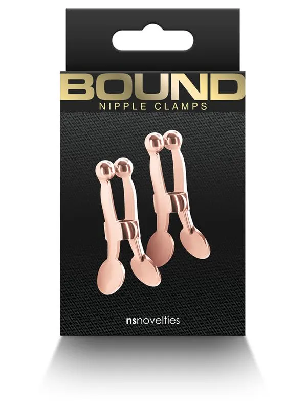 NS Novelties Vibrators Bound Nipple Clamps C1 Rose Gold NS Novelties Vibrators Bound Nipple Clamps C1 Rose Gold
