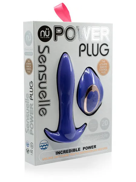 Nu Sensuelle Power Plug 20F RC Butt Plug Ultra Violet Novel Creations Anal