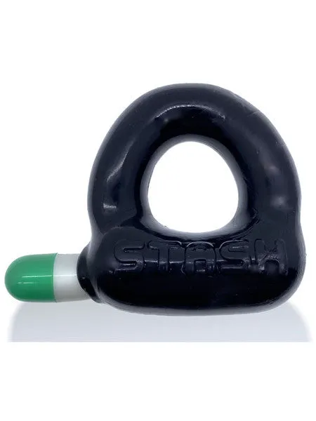 Oxballs Anal Stash Cockring with Capsul Insert Black