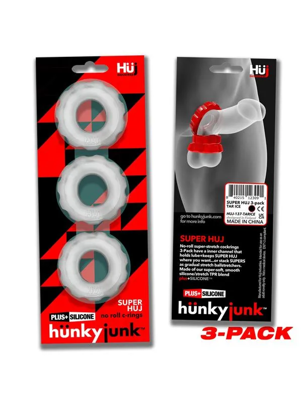 Oxballs Dildos Super Huj 3Pack Cockrings Clear Ice Oxballs Dildos Super Huj 3Pack Cockrings Clear Ice