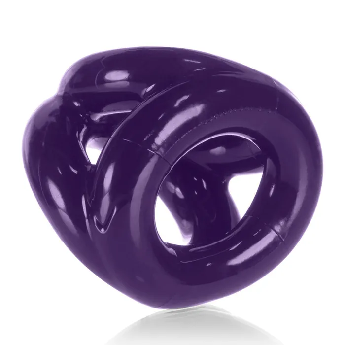 Oxballs Male Sex Toys Tri Sport 3 Ring Sling Atomic Jock Eggplant
