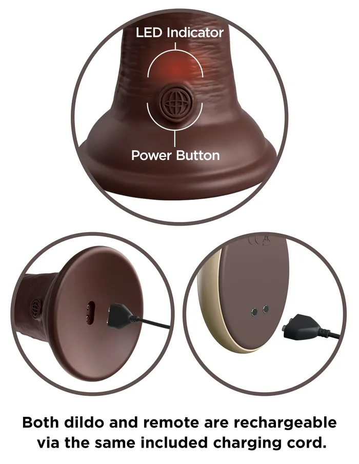 Pipedream Female Sex Toys King Cock Elite 7 Inch Vibrating Silicone Dual Silicone Dual Density Cock With Remote Brown Pipedream Female Sex Toys King Cock Elite 7 Inch Vibrating Silicone Dual Silicone Dual Density Cock With Remote Brown