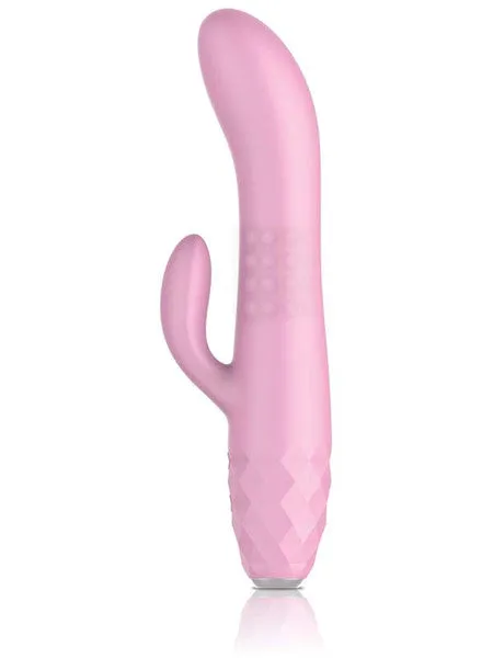 Playful Vibrators Diamonds The Duchess Rotating Beaded Rabbit Vibe Pink