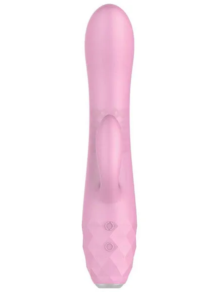 Playful Vibrators Diamonds The Duchess Rotating Beaded Rabbit Vibe Pink