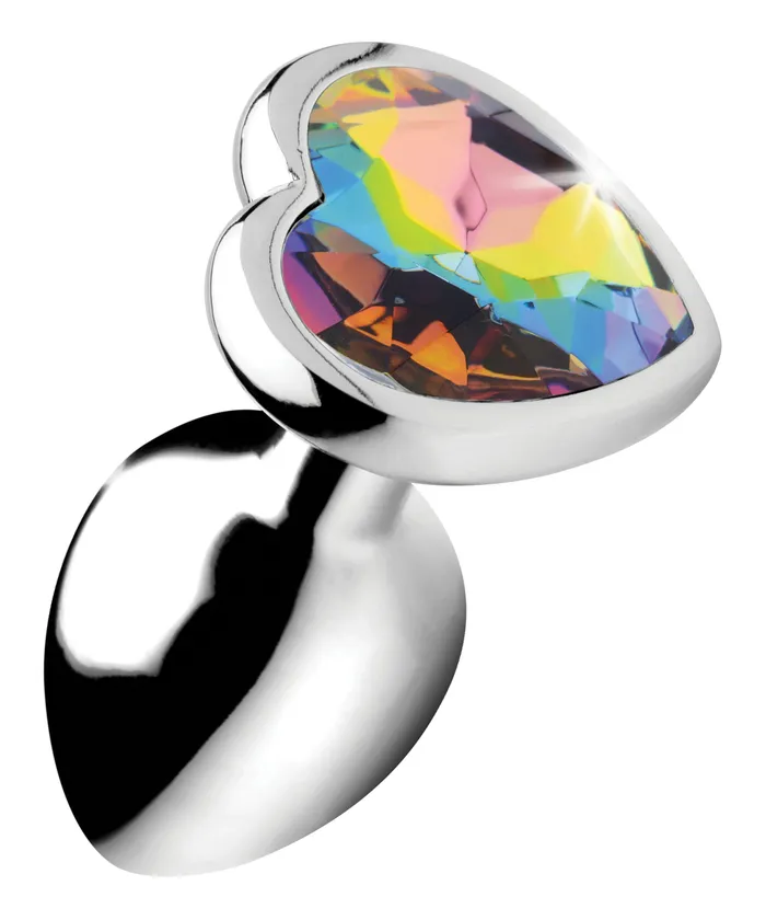 Rainbow Prism Heart Anal Plug Small XR Brands Booty Sparks Anal