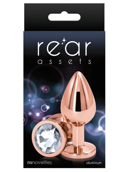 Rear Assets Rose Gold Medium Clear NS Novelties Anal