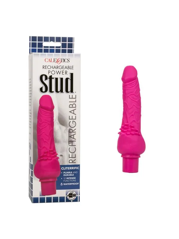 Rechargeable Power Stud Cliterrific Pink CalExotics Vibrators