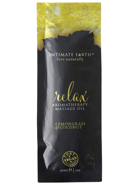 Relax Massage Oil Foil 30ml1oz Intimate Earth Couples