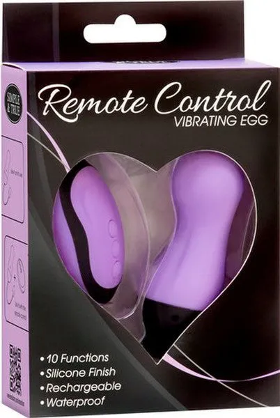 Remote Control Vibrating Egg Purple BMS Factory Female Sex Toys