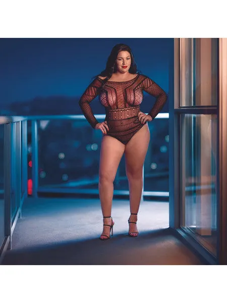 Scandal Plus Size Off the Shoulder Body Suit CalExotics Plus Size