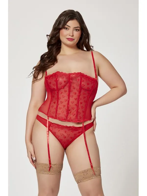 Seven Til Midnight Two Piece Bustier And Panty Set 11570X RED 1X2X H Vibrators Seven Til Midnight Two Piece Bustier And Panty Set 11570X RED 1X2X H Vibrators