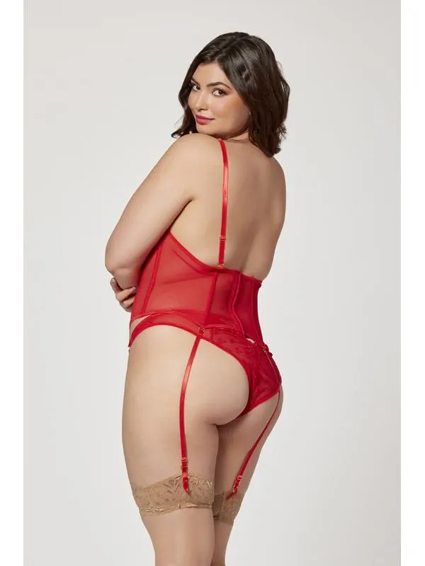 Seven Til Midnight Two Piece Bustier And Panty Set 11570X RED 1X2X H Vibrators Seven Til Midnight Two Piece Bustier And Panty Set 11570X RED 1X2X H Vibrators