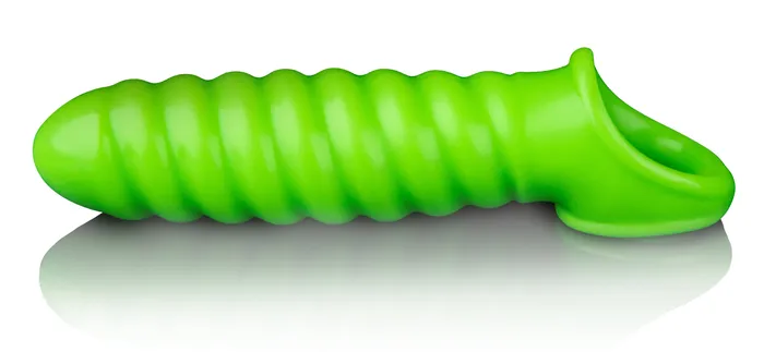 Shots Ouch Male Sex Toys Swirl Stretchy Penis Sleeve Glow in the Dark