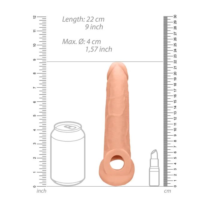 Shots Toys Male Sex Toys RealRock 9 Inch Penis Sleeve Flesh Pink Shots Toys Male Sex Toys RealRock 9 Inch Penis Sleeve Flesh Pink
