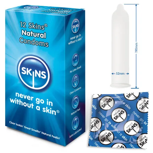 Skins Condoms Natural 12 Pack Skins Condoms Female Sex Toys