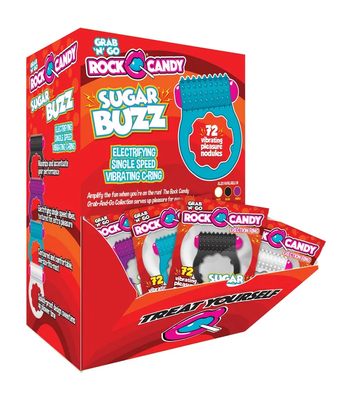 Sugar Buzz 24 Pk Display Assorted Rock Candy Vibrators