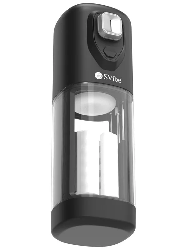 SVibe Male Sex Toys Svibe Ikon Volt Masturbator Transparent Black SVibe Male Sex Toys Svibe Ikon Volt Masturbator Transparent Black
