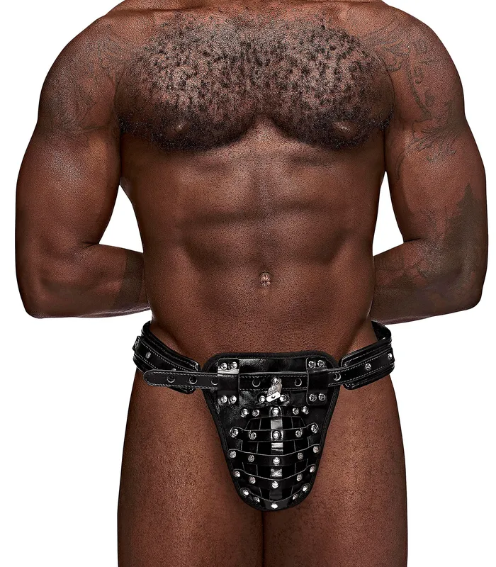 Taurus Leather Thong One Size Black Male Power Teddies And Bodies