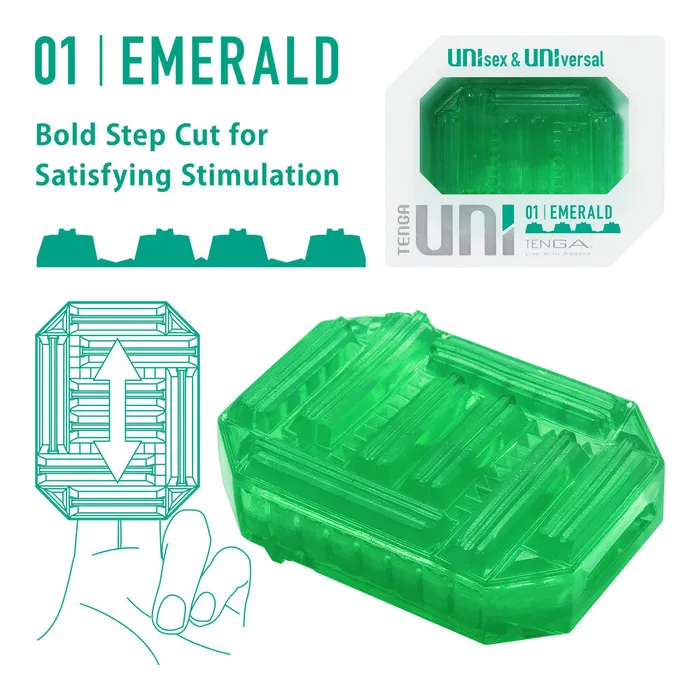 Tenga Male Sex Toys Tenga UNI Emerald Sleeve Masturbator