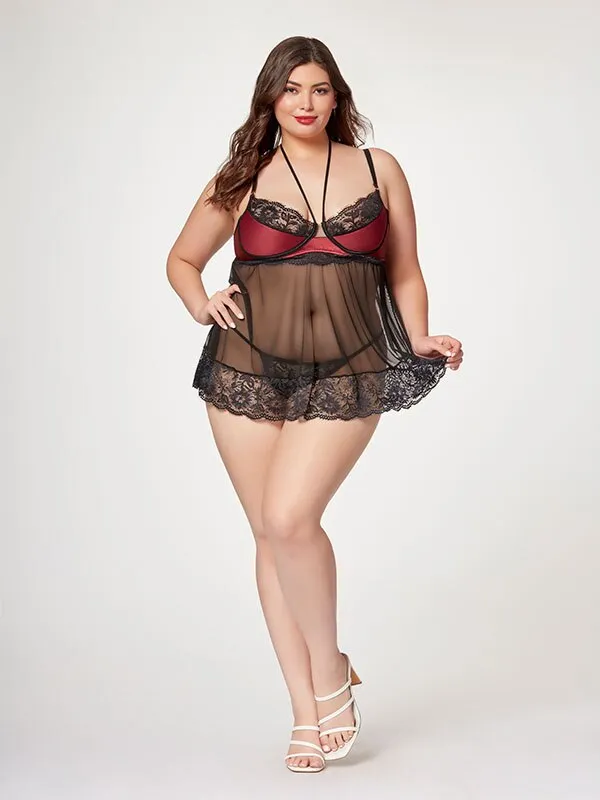 The Romantic Two Piece Babydoll Set STM11547XBlack3X4X Seven Til Midnight Anal The Romantic Two Piece Babydoll Set STM11547XBlack3X4X Seven Til Midnight Anal