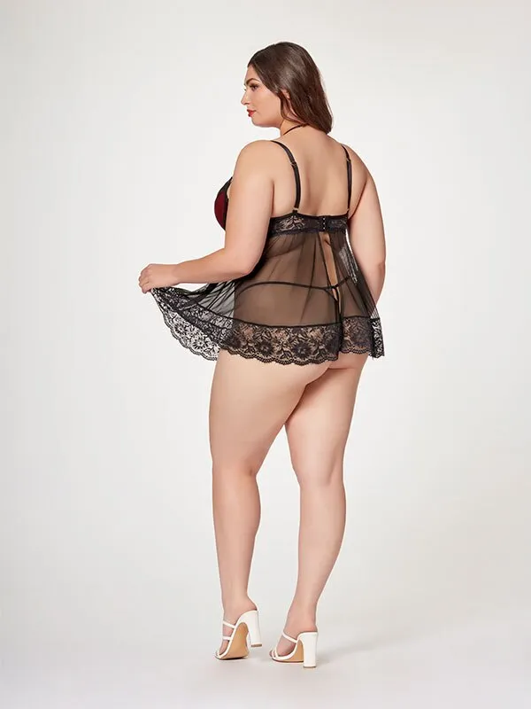 The Romantic Two Piece Babydoll Set STM11547XBlack3X4X Seven Til Midnight Anal The Romantic Two Piece Babydoll Set STM11547XBlack3X4X Seven Til Midnight Anal