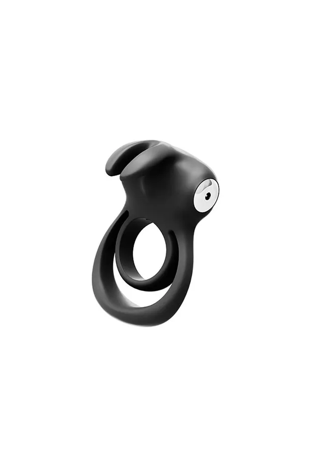 Thunder Bunny Rechargeable Dual Ring Black Pearl VeDO Female Sex Toys