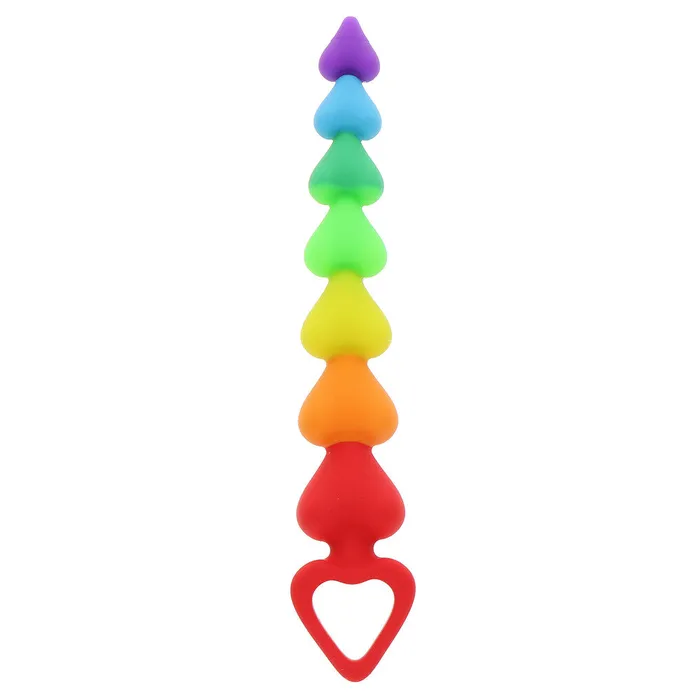Toy Joy Sex Toys ToyJoy Rainbow Heart Anal Beads Anal