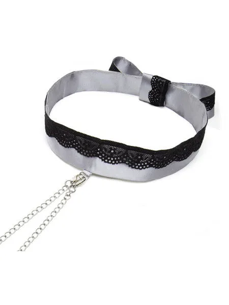 Vibrators Lovehoney Fifty Shades of Grey Play Nice Satin and Lace Collar and Nipple Clamps