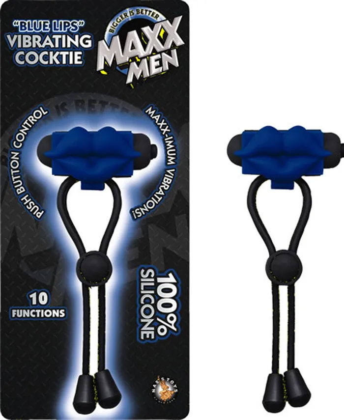 Vibrators Maxx Men Blue Lips Vibrating Cocktie Blue Nasstoys