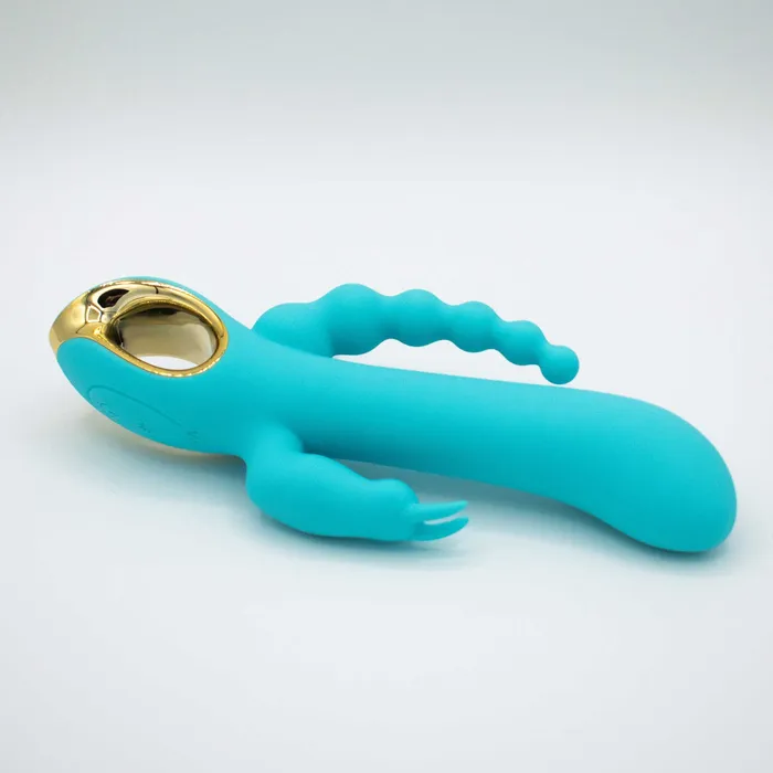 Vibrators Natalies Toy Box Mighty Magic Clit GSpot and Anal Vibrator Blue
