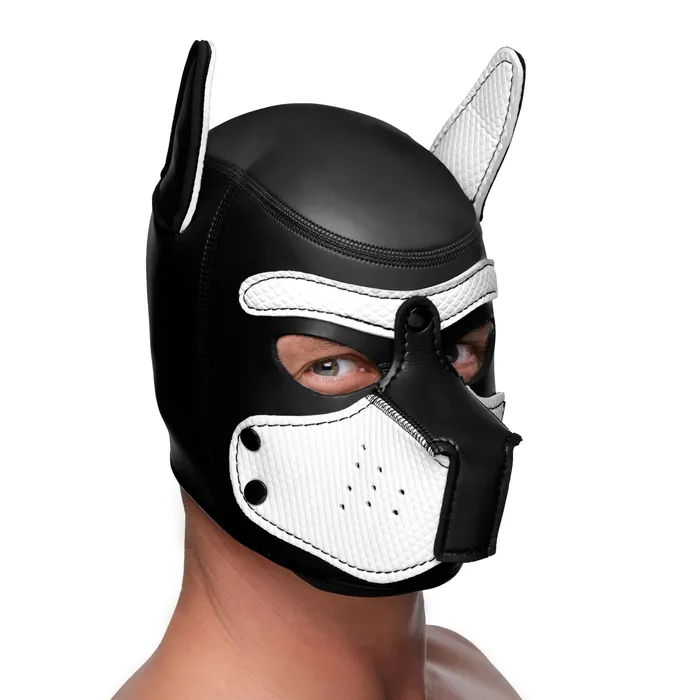 Vibrators XR Brands Master Series Spike Neoprene Puppy Hood White