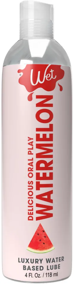 Wet Delicious Oral Play Watermelon Waterbased Flavored Lubricant 4 Oz Wet Lubricants