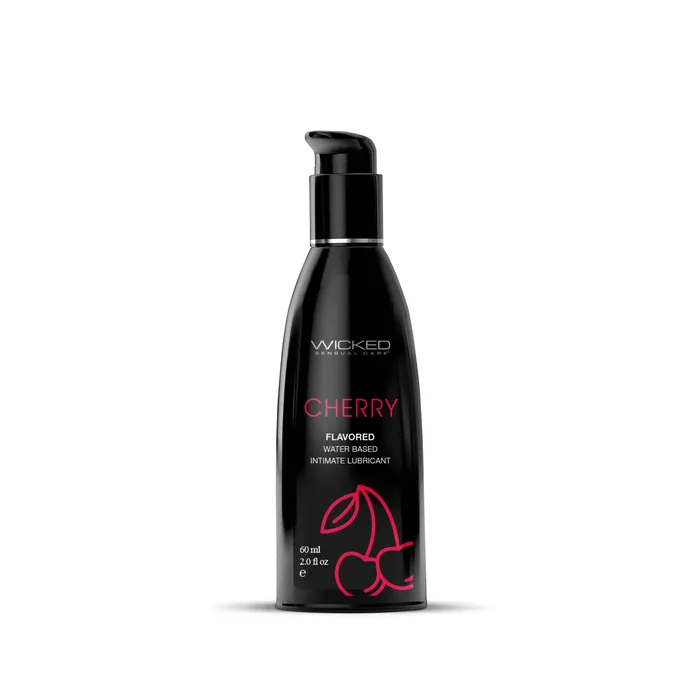 Wicked Sensual Care Aqua Cherry Flavored Water Based Intimate Lubricant 2 Fl Oz Lubricants Wicked Sensual Care Aqua Cherry Flavored Water Based Intimate Lubricant 2 Fl Oz Lubricants