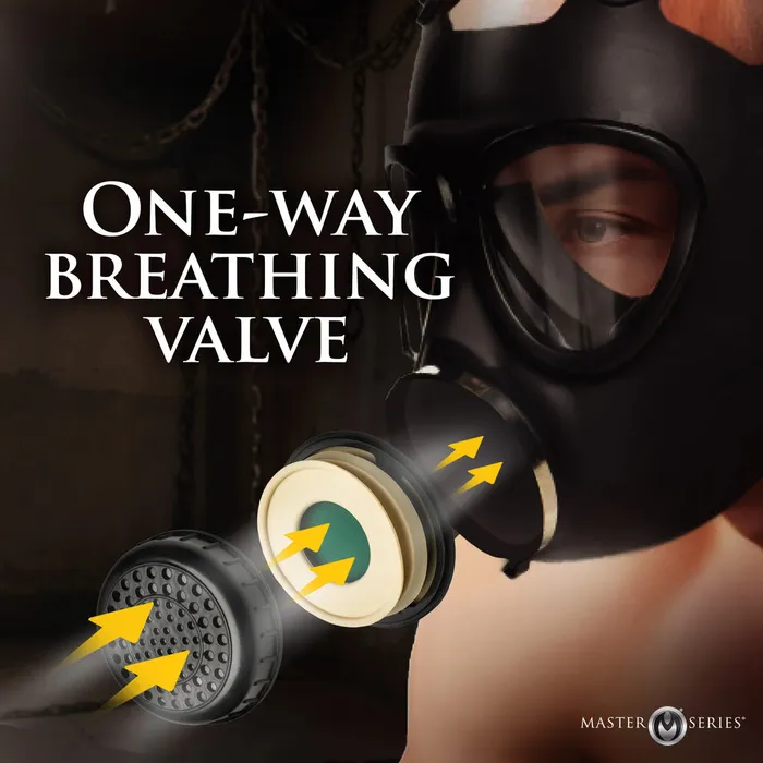 XR Brands Male Sex Toys Master Series Inhaler Gas Mask With Bottle